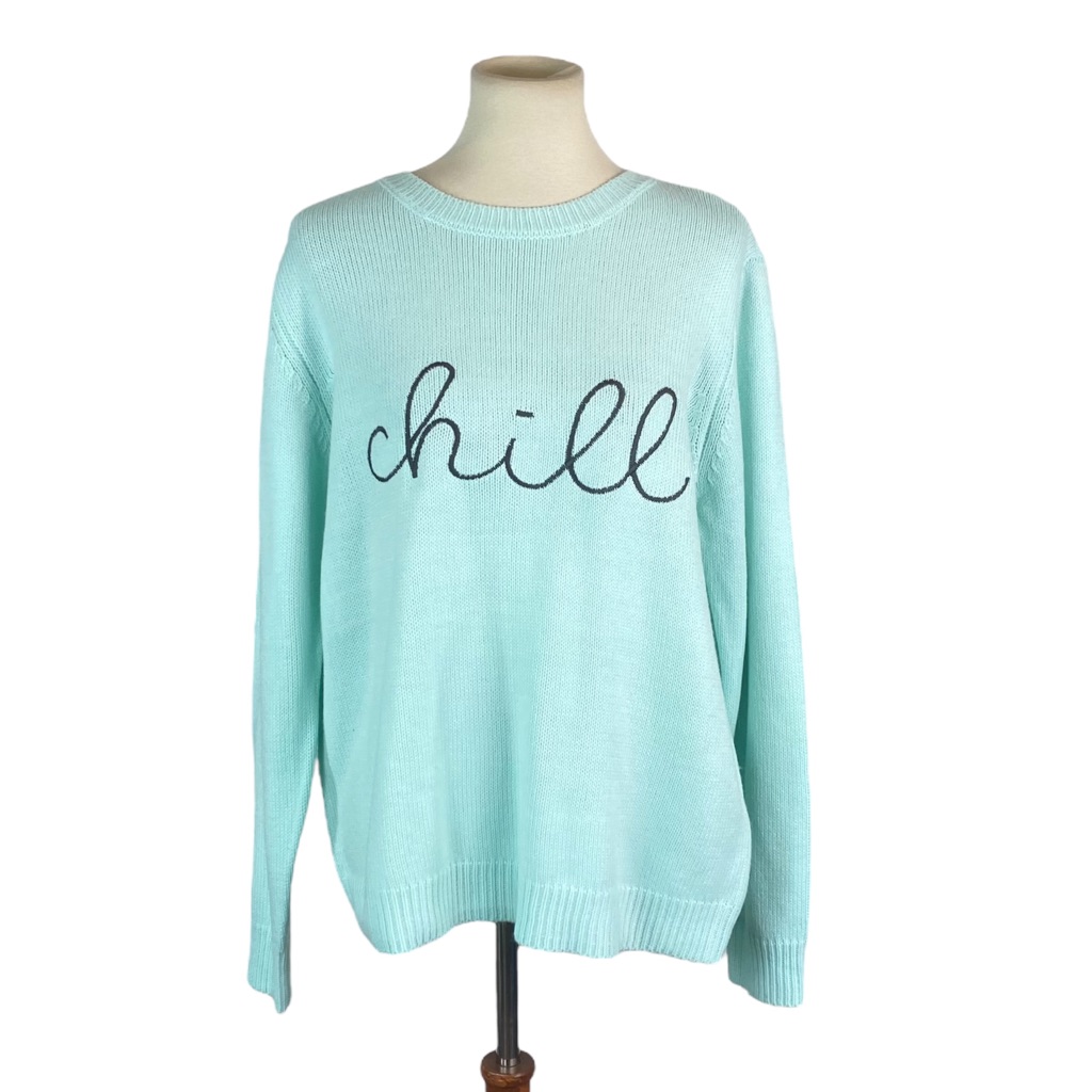 Woman’s St. John’s Bay Light Mint Green Sweater Size Xl